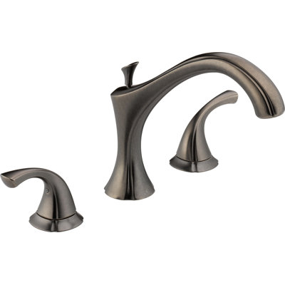 Delta Addison Double Handle Deck Mount Roman Tub Faucet