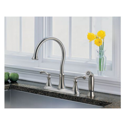 Delta Vessona Two Handle Centerset Kitchen Faucet with Spray