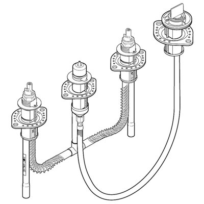Delta 4-Hole Roman Tub Rough-In Kit