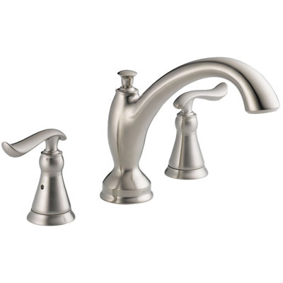 Delta Linden Double Handle Deck Mount Roman Tub Faucet