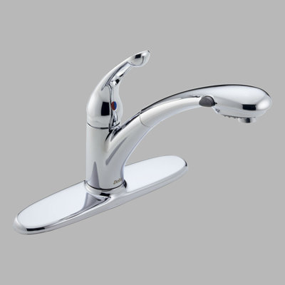 Delta Signature Diamond Seal Technology Pull Out Single Handle Centerset Kitchen Faucet