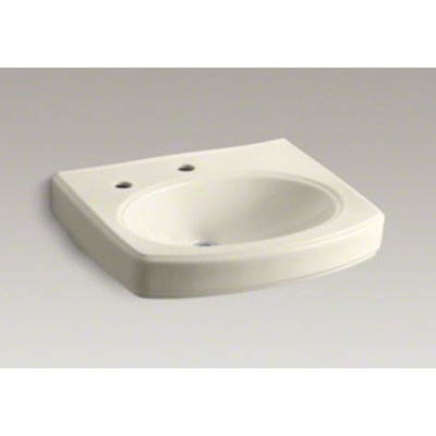 Kohler Pinoir Bathroom Sink Basin with Single Faucet Hole and Left-Hand Soap/Lotion Dispenser