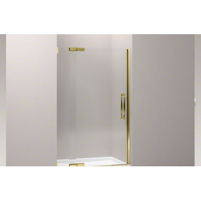 Kohler Finial Frameless Pivot Shower Door with 0.375" Thick Crystal Clear Glass, 30.25" - 32.75" x 72.25"