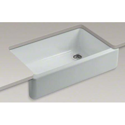 Kohler Whitehaven Self-Trimming 35.69" x 21.56" x 9.63" Under-Mount Single-Bowl Sink with Tall Apron