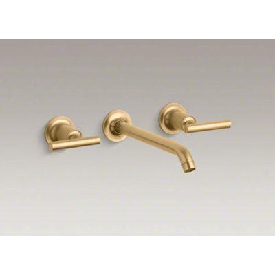 Kohler Purist Wall Mounted Bathroom Faucet with Double Lever Handles