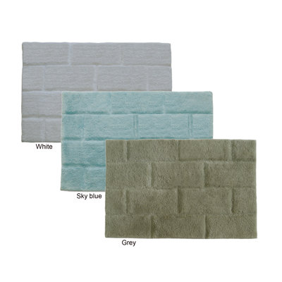 Jovi Home Bamboo Viscose Mason Bath Mat in Gray