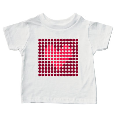 Redsnapper Heart Matrix Bodysuit For Girl in White