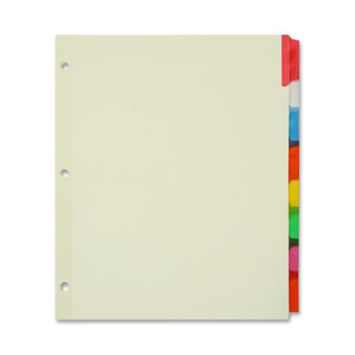 Sparco Products Ring Binder Indexes, 8-Tabs, 11"x8-1/2",