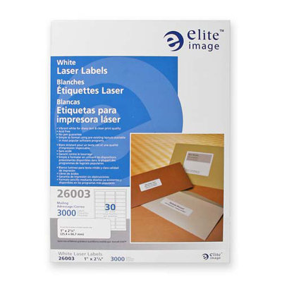 Elite Image Mailing Label, Laser, White, 3-1/2"x5", 400 per Pack