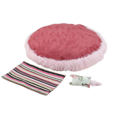 Shaggy 3 Piece Pet Bed Set