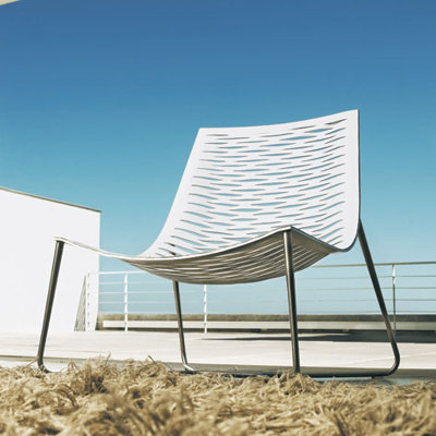 Luxo by Modloft York Leather Lounge Chair