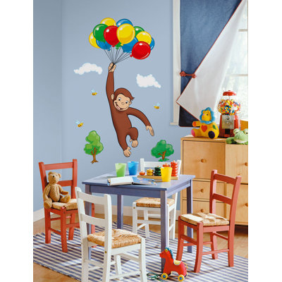 Room Mates Licensed Designs Curious George Peel and Stick Giant Wall Decal