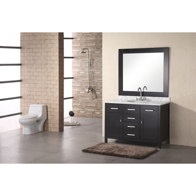 Design Element London 48" Single Bathroom Vanity with Opitonal Four Drawer Cabinet
