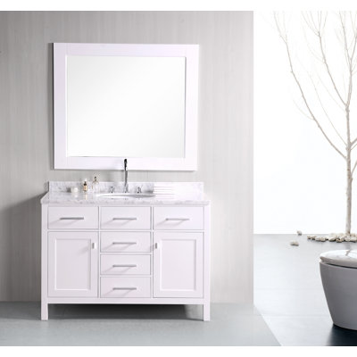 Design Element London 48" Single Bathroom Vanity with Opitonal Four Drawer Cabinet
