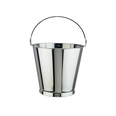 Paderno World Cuisine Graduated Stainless Steel Bucket with Optional Lid