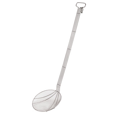 Wired Skimmer with Extra Long Handle in Silver
