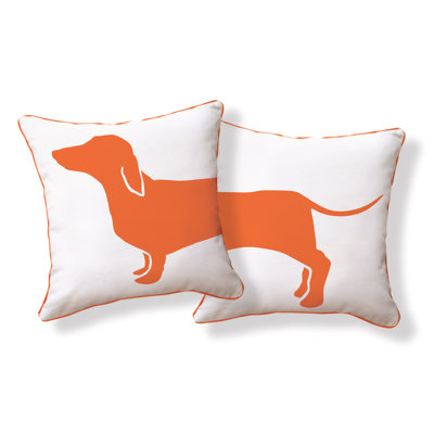Naked Decor Happy Solid Reversible Hot Dog Pillow