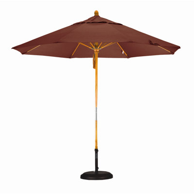 California Umbrella 9' Fiberglass Market Umbrella with Pulley