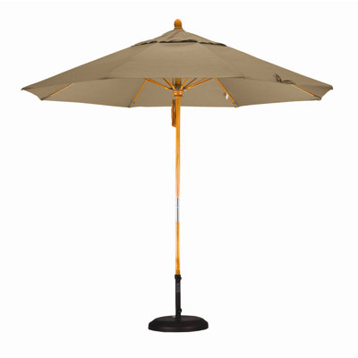 California Umbrella 9' Fiberglass Market Umbrella with Pulley