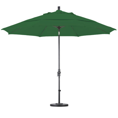California Umbrella 11' Fiberglass Market Collar Tilt Umbrella