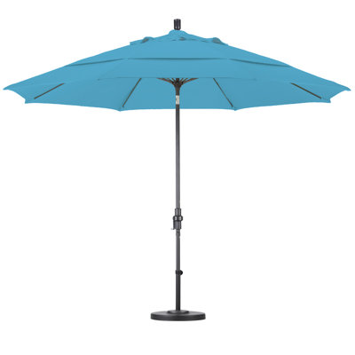California Umbrella 11' Fiberglass Market Collar Tilt Umbrella