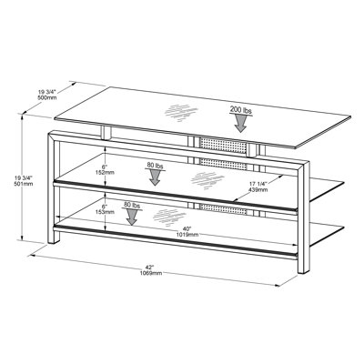 Tech-Craft Bernini 42" TV Stand