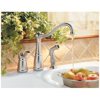 Price Pfister Marielle One Handle Widespread High Arc Kitchen Faucet with Side Spray