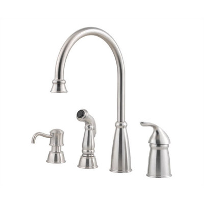 Price Pfister Avalon One Handle Widespread Kitchen Faucet with Side Spray