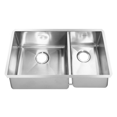 American Standard Stainless Steel Undermount Double Combination Bowl kitchen sink in Brushed Stainless Steel