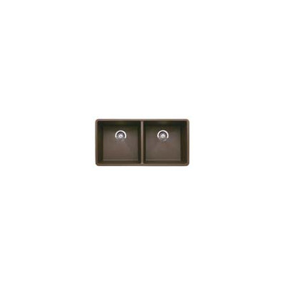 Blanco Precis Double Bowl Undermount Kitchen Sink in Cafe Brown