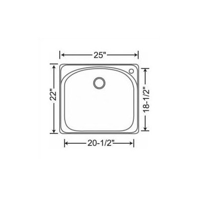 Blanco Wave Single Bowl Drop-In Kitchen Sink