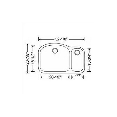 Blanco Wave 1 1/2 Bowl Undermount Kitchen Sink