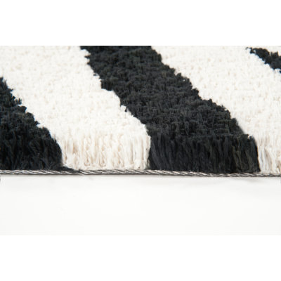 Continental Rug Company Cloud Zebra Stripe Shag Rug