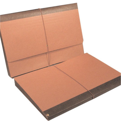 Kleer-Fax, Inc. Expanding Wallets, 5-1/4" Expansion, 15"x10", Red Rope