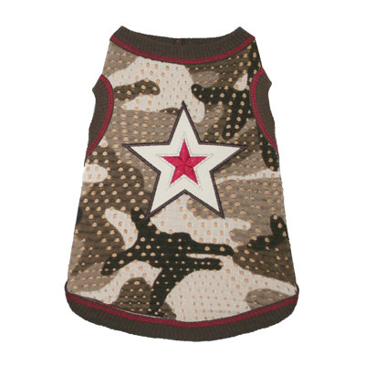 Hip Doggie Super Star Camo Mesh Dog Tank