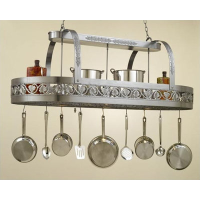 Leaf Rounded Hanging Pot Rack with 3 Lights
