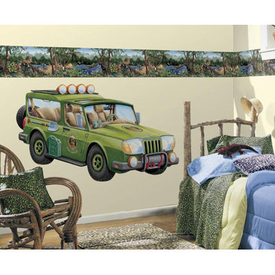 4 Walls Whimisical Wall Jungle Mural Style Border in Multi