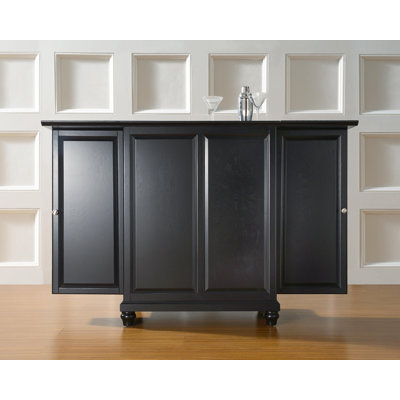 Crosley Cambridge Expandable Bar Cabinet in Black