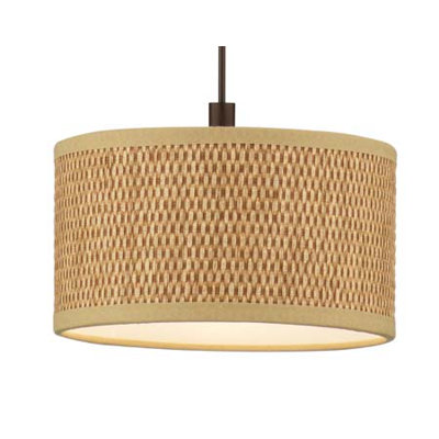 Philips Forecast Lighting White Grasscloth Pendant Shade
