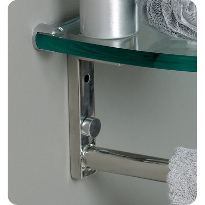 Fresca Attrazione Modern Glass Bathroom Vanity with Frosted Edge Mirror