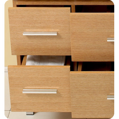 Fresca Distante Modern Bathroom Vanity with Mirror & Side Cabinet