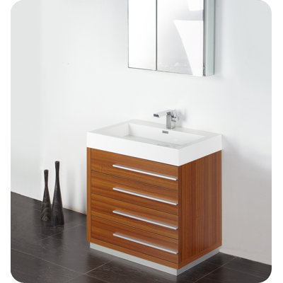 Bathroom Medicine Cabinet on On Fresca Livello 30 Modern Bathroom Vanity With Medicine Cabinet
