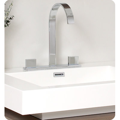 Fresca Fresca Potenza Gray Oak Modern Bathroom Vanity with Mirror and Pop Open Drawer