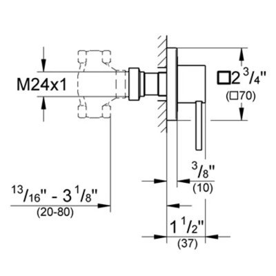 Grohe Allure Lever Concealed Valve Trim