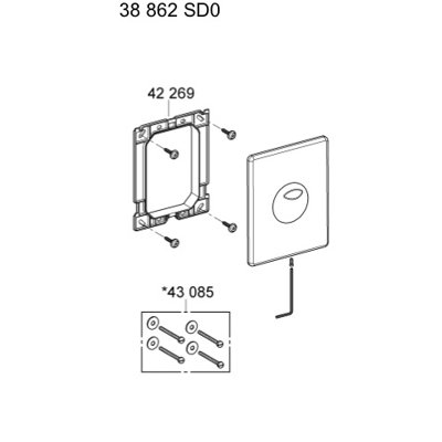 Grohe Surf Wall Plate for AV1