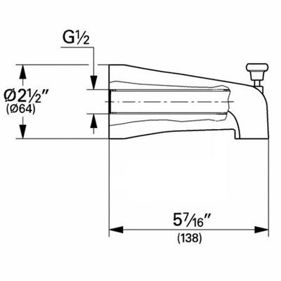 Grohe Double Handle Wall Mount Tub Spout Trim