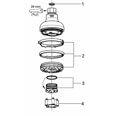 Grohe Relexa Plus Pulsator Volume Control Shower Head