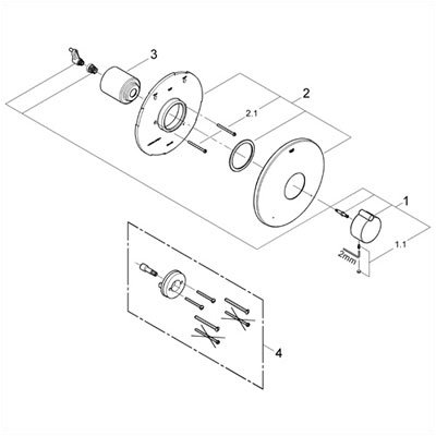 Grohe Tenso Pressure Balance Valve Trim