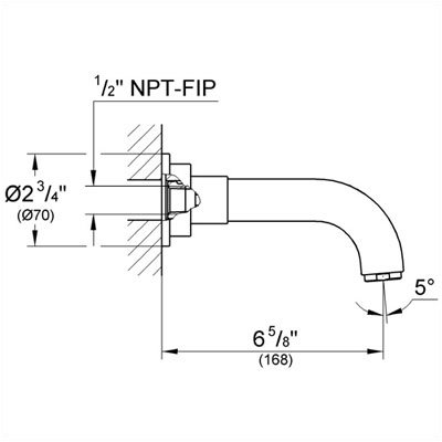 Grohe Atrio Wall Mount Tub Spout Trim