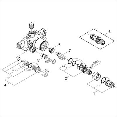 Grohe Geneva Thermostatic Trim with Lever Handle